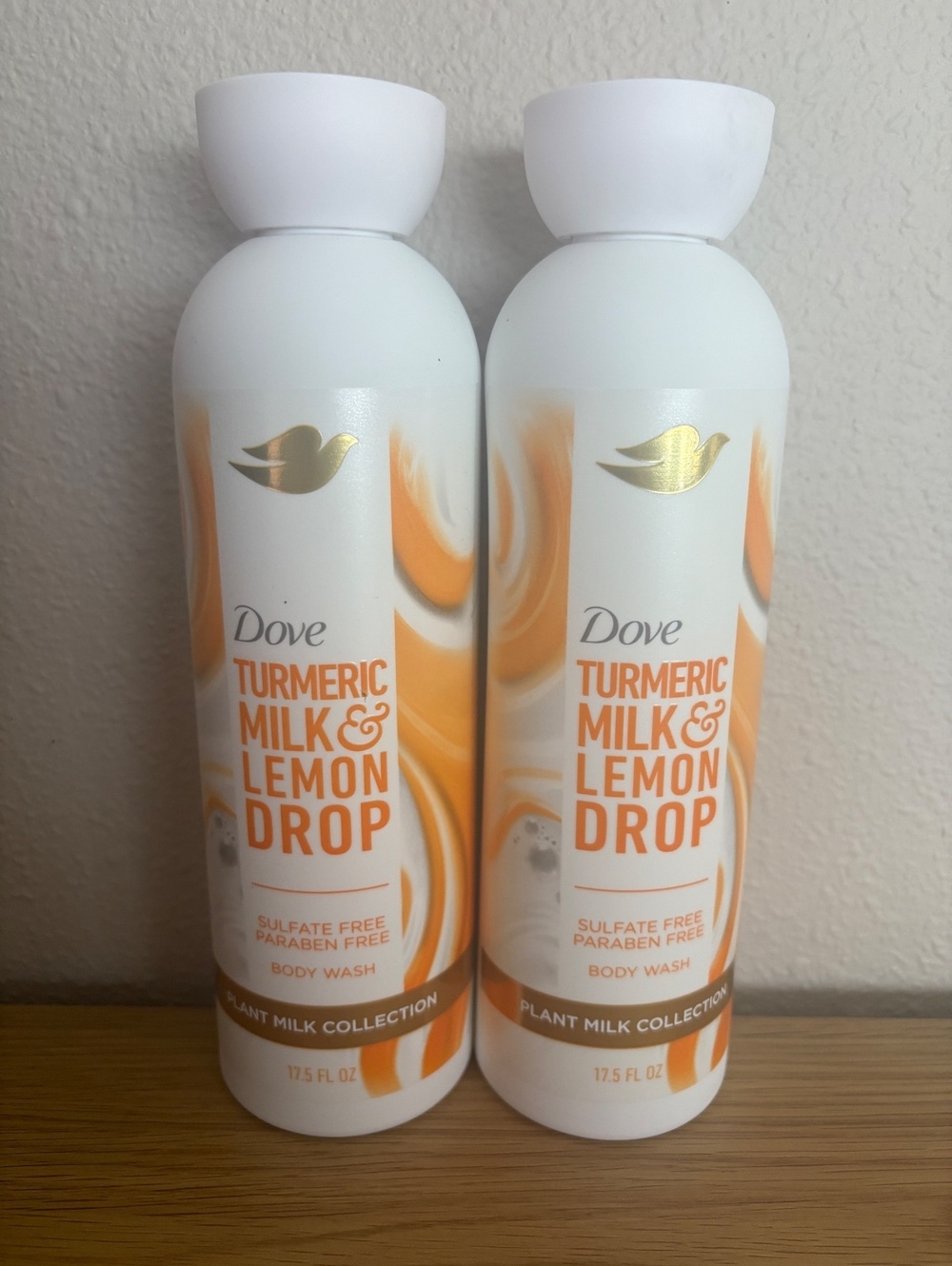 Lot of 2 Dove Turmeric Milk & Lemon Drop Body Wash 17.5 oz New